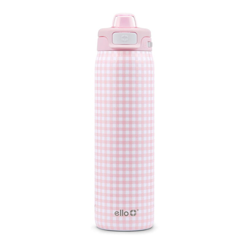 Ello Pop & Fill Insulated Stainless Steel Kids' Water Bottle with Dual Sip & Chug Lid, Various Colours, 18-oz T5