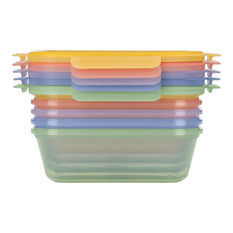 ello Snap & Nest Meal Prep Food Storage Container Set with Leakproof Lids, 10-pc D0