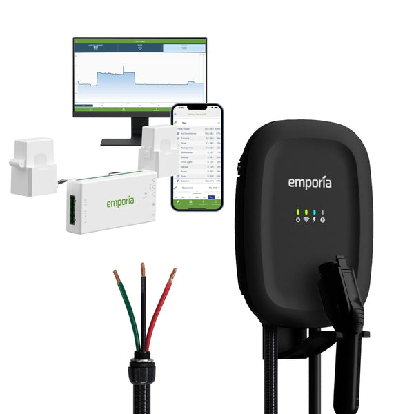 Emporia 48A Wi-Fi Level 2 Hardwired J1772 EV Charger with Load Management I2