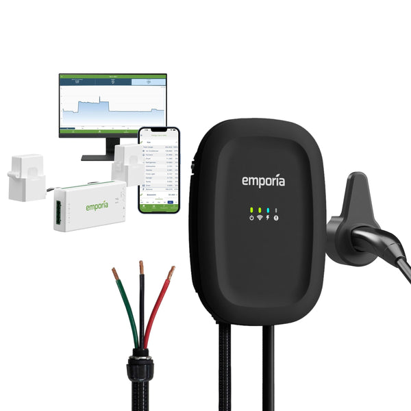 Emporia 48A Wi-Fi Level 2 Hardwired NACS EV Charger with Load Management K8