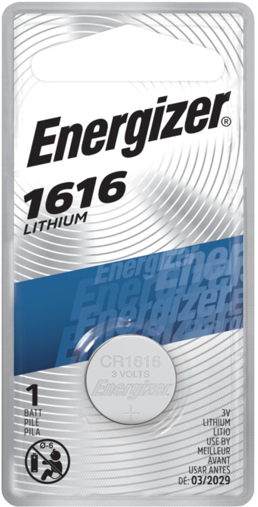 Energizer 1-pk CR1616 DL1616 3V / 3 Volt Lithium Coin Cell Battery, Long Lasting, All Purpose H2