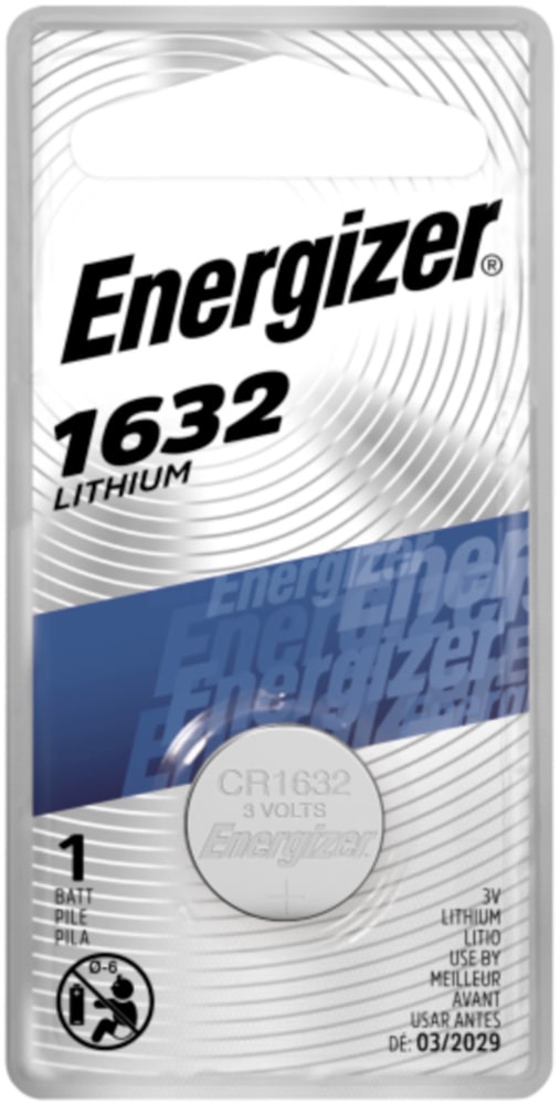 Energizer 1-pk CR1632 3V / 3 Volt Lithium Coin Cell Battery P9