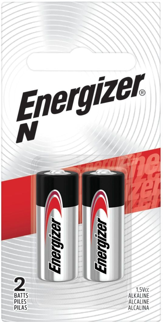 Energizer 2-pk E90 1.5V / 1.5 Volt N Size Alkaline Batteries, Long Lasting Q0
