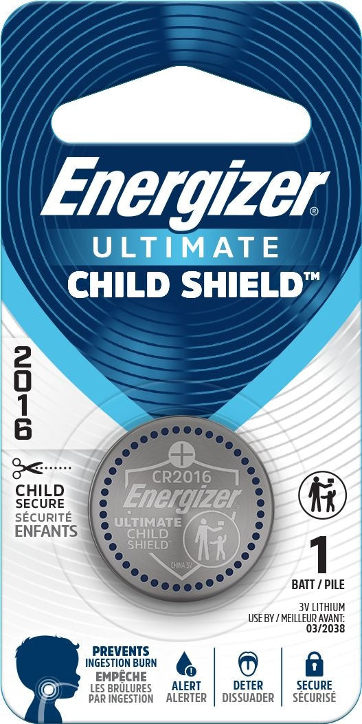 Energizer 2016 Child Shield Lithium Battery W0