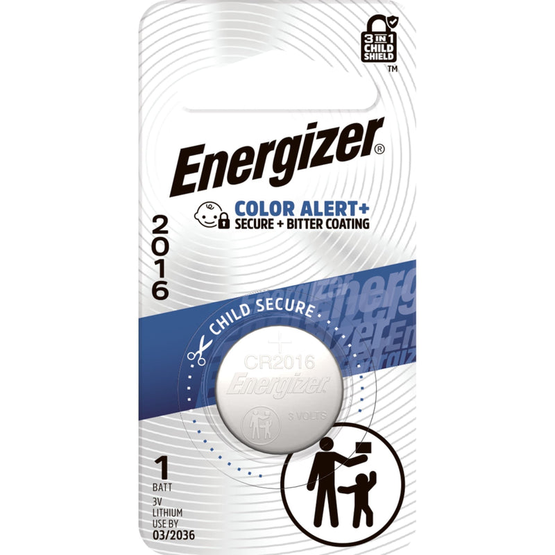 Energizer 3V / 3 Volt Lithium Coin Cell CR2016 Battery for Watches and Electronics, 1-pk X4