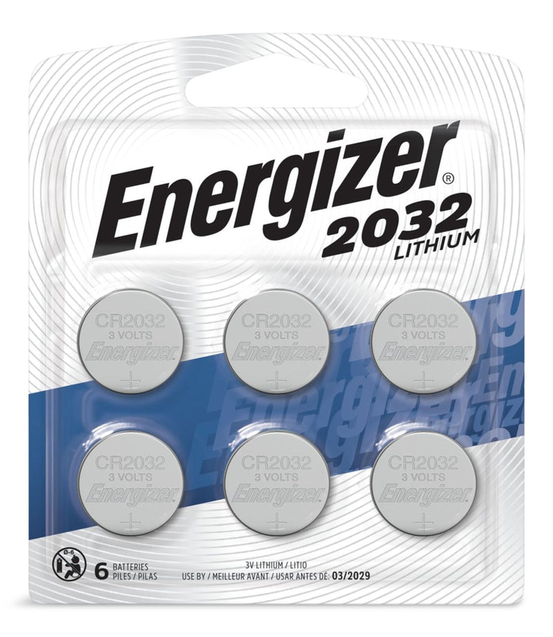 Energizer 6-pk CR2032 3V / 3 Volt Lithium Coin Cell Batteries, Long Lasting R5