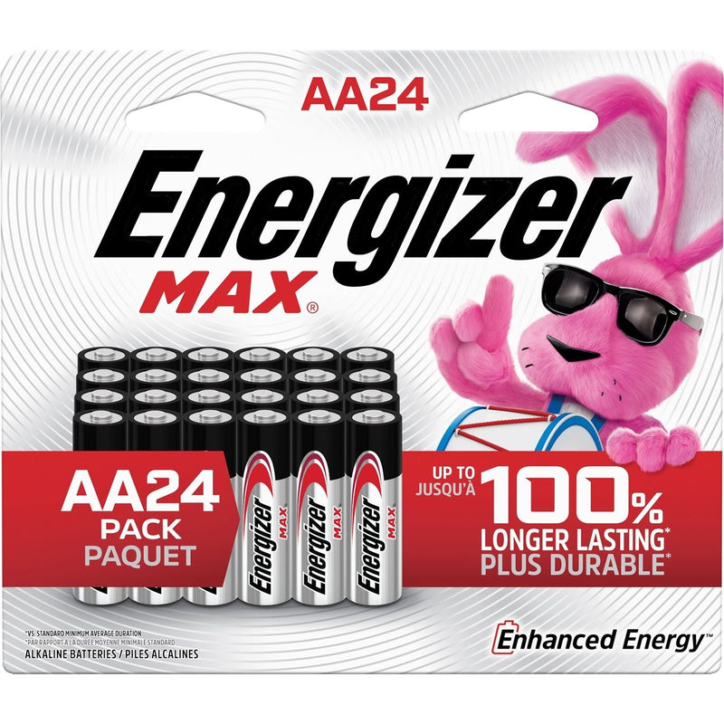 Energizer Alkaline MAX Double A Batteries, 24-pk E9