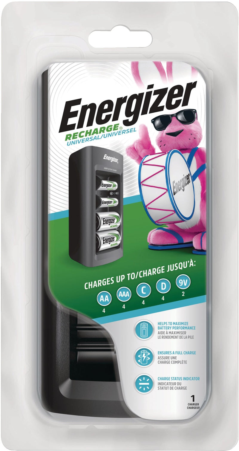 Energizer CHFC Universal Battery Charger For NiMH Rechargeable Batteries, AA/AAA/C/D/9V A5