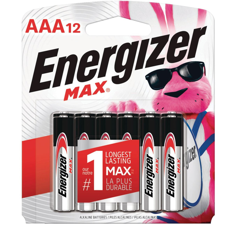 Energizer Max 12-pk AAA Alkaline Batteries, Long Lasting, All Purpose D0