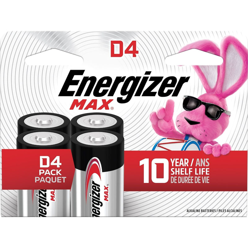 Energizer Max 4-pk D Alkaline Batteries, Long Lasting, All Purpose I6