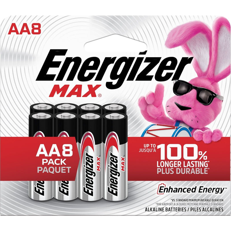 Energizer Max 8-pk AA Alkaline Batteries, Long Lasting, All Purpose B4