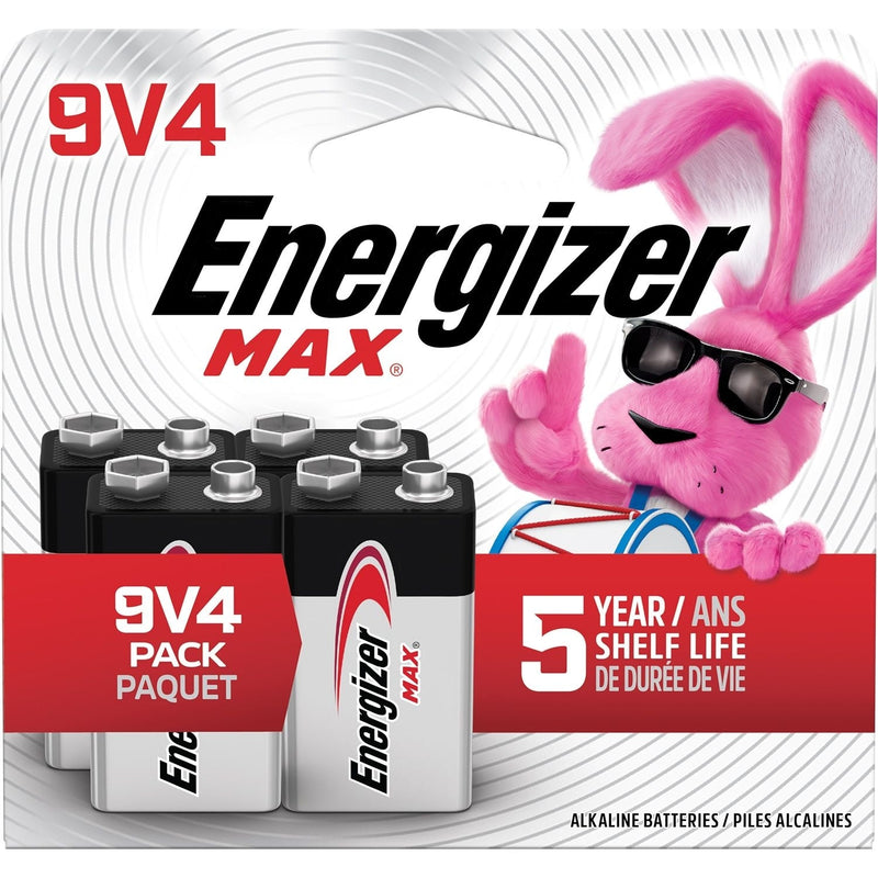Energizer Max 9V Batteries, Long Lasting, All Purpose, Alkaline, 4-pk M7