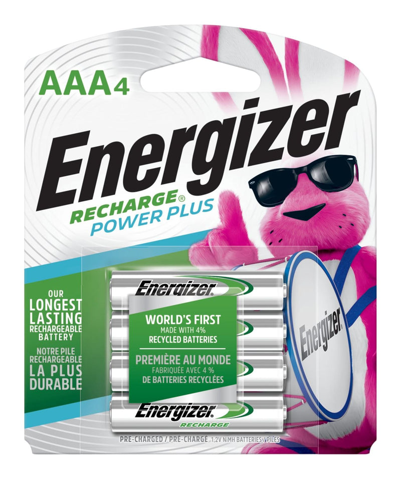 Energizer NH12BP-4 AAA 800mAh NiMH Rechargeable Batteries, Pre-Charged, All Purpose, 4-pk L8