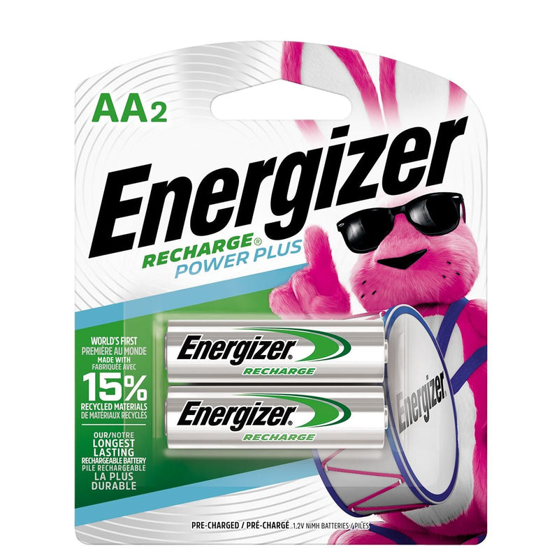 Energizer NH15BP-2 2-pk AA 2300 mAh NiMH Rechargeable Batteries, Pre-Charged, All Purpose U8