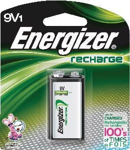 Energizer NH22NBP 1-pk 9V / 9 Volt 175 mAh NiMH Rechargeable Battery, Pre-Charged, All Purpose A7