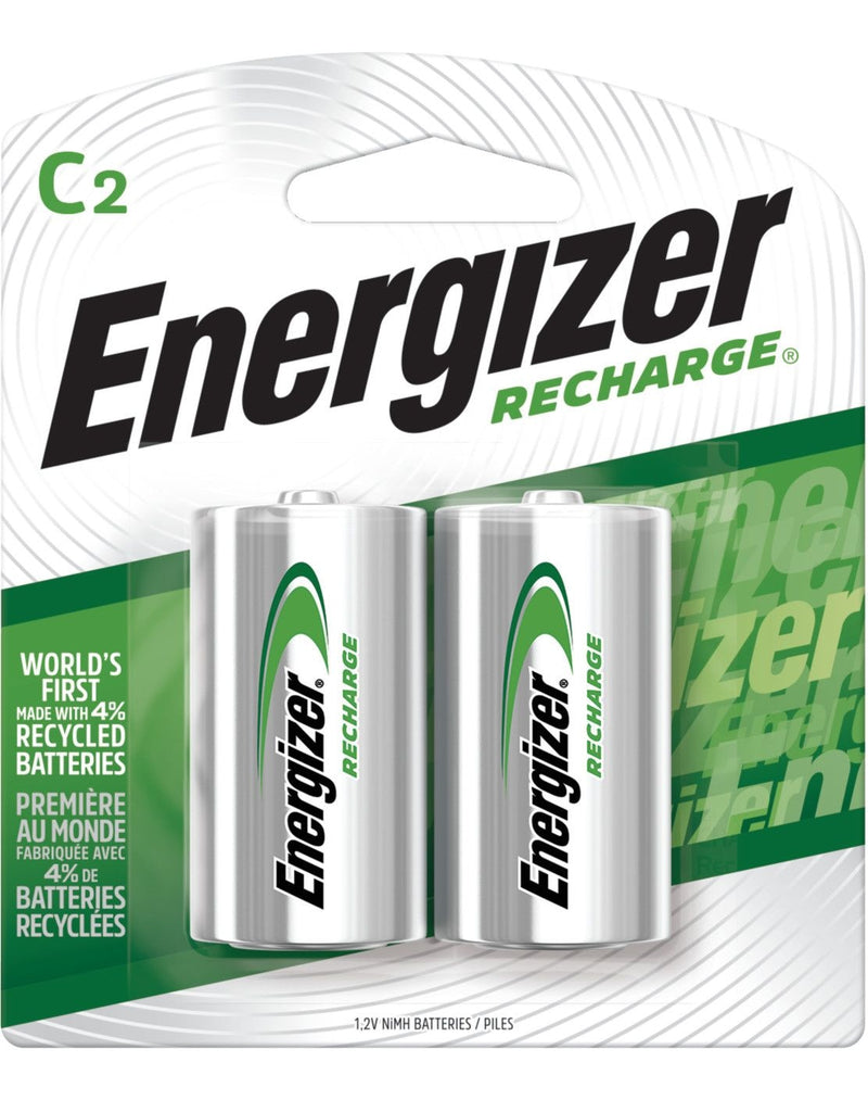 Energizer NH35BP-2 2-pk C NiMH Rechargeable Batteries, Pre-Charged, Long Lasting M9