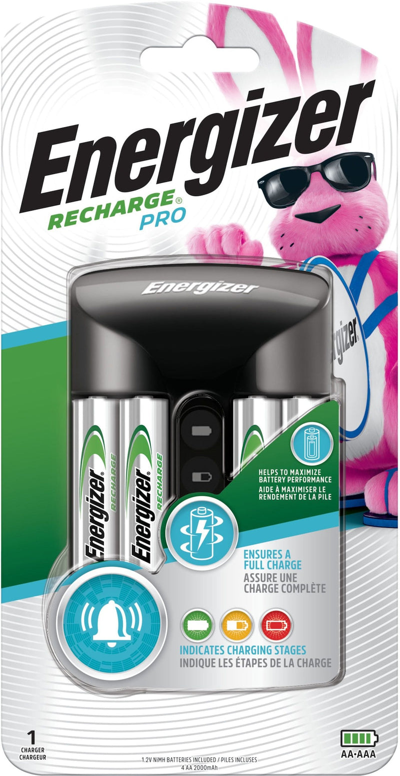 Energizer Recharge Pro CHPROWB4 AA /AAA Rechargeable Battery Charger with 4 AA NiMH Batteries T8