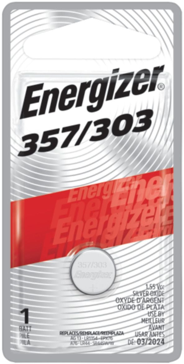 Energizer Silver Oxide 1-pk 357 LR44 AG13 303 A76 1.5V / 1.5 Volt Button Coin Cell Battery P9