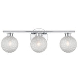 Eurofase 3-Light Chrome Vanity Light with Diamond Shades