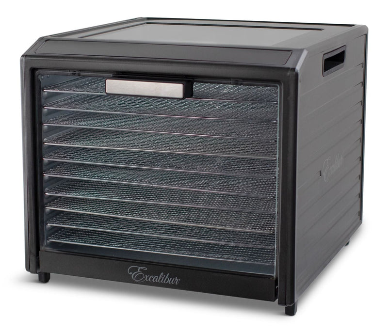 Excalibur Performance Series 10-Tray Food Dehydrator, Steel, 700W, Stainless Steel, Black F9