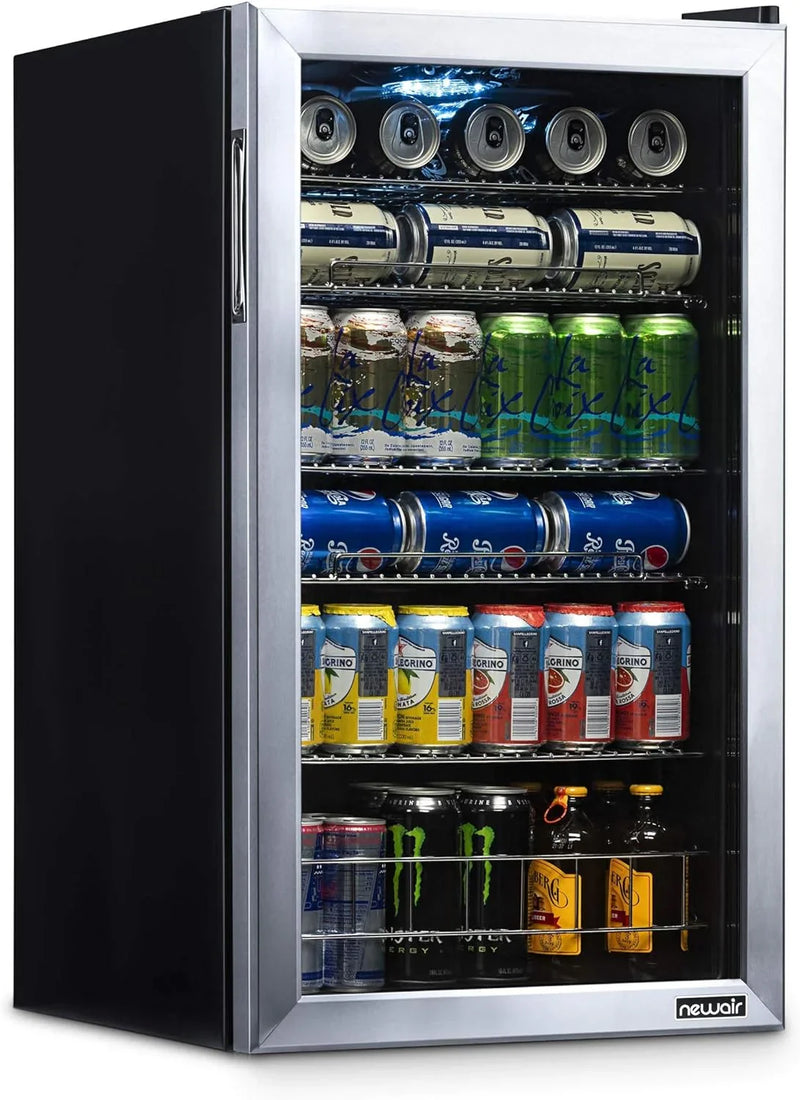 Beverage Refrigerator Cooler | 126 Cans Free Standing with Right Hinge Glass Door F2