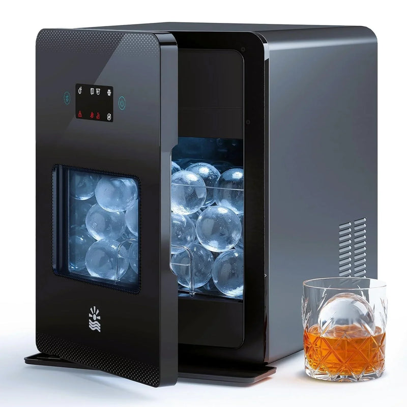 Clear Ice Ball Maker 2" 4 Spheres 144/Day LCD Self-Cleaning S2