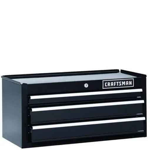 Craftsman 26 Inch 3-drawer Heavy-duty Ball Bearing Middle Chest Black I5