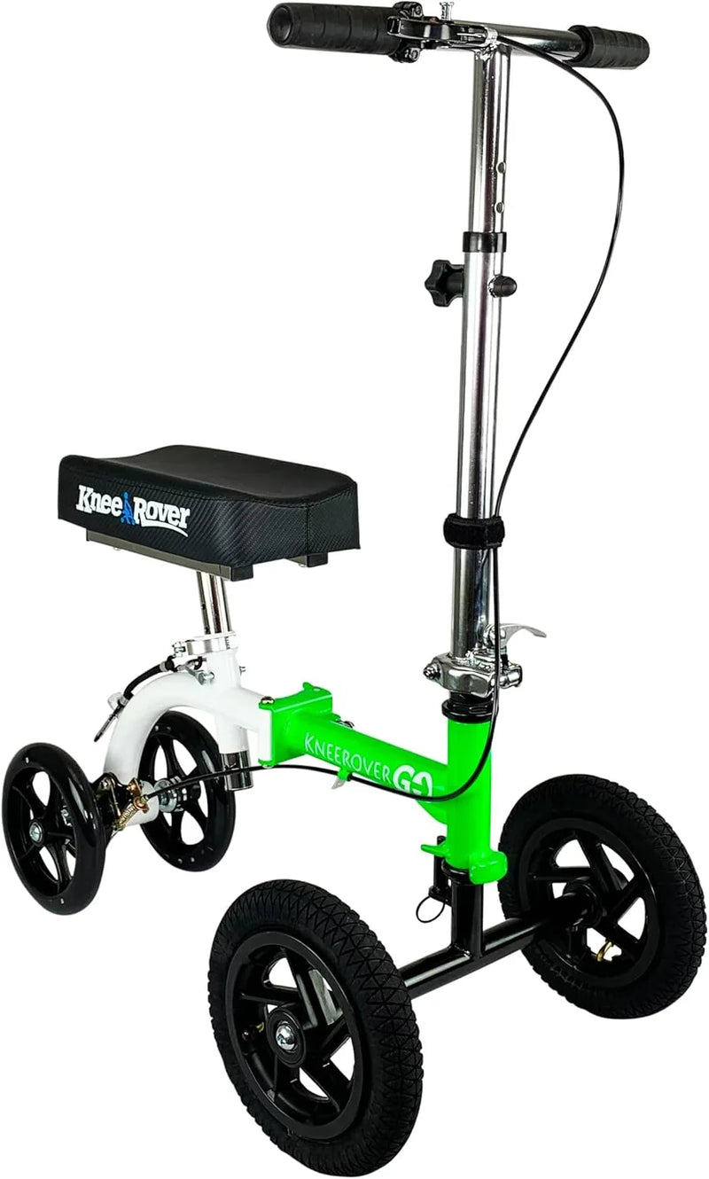 Hybrid - Most Compact All Terrain Knee Scooter for Adults for Foot Surgery Heavy Duty Knee Walker for Broken Ankle Foot Injuries Recovery Leg Scooter Best Knee Crutch Alternative (Green) Z8