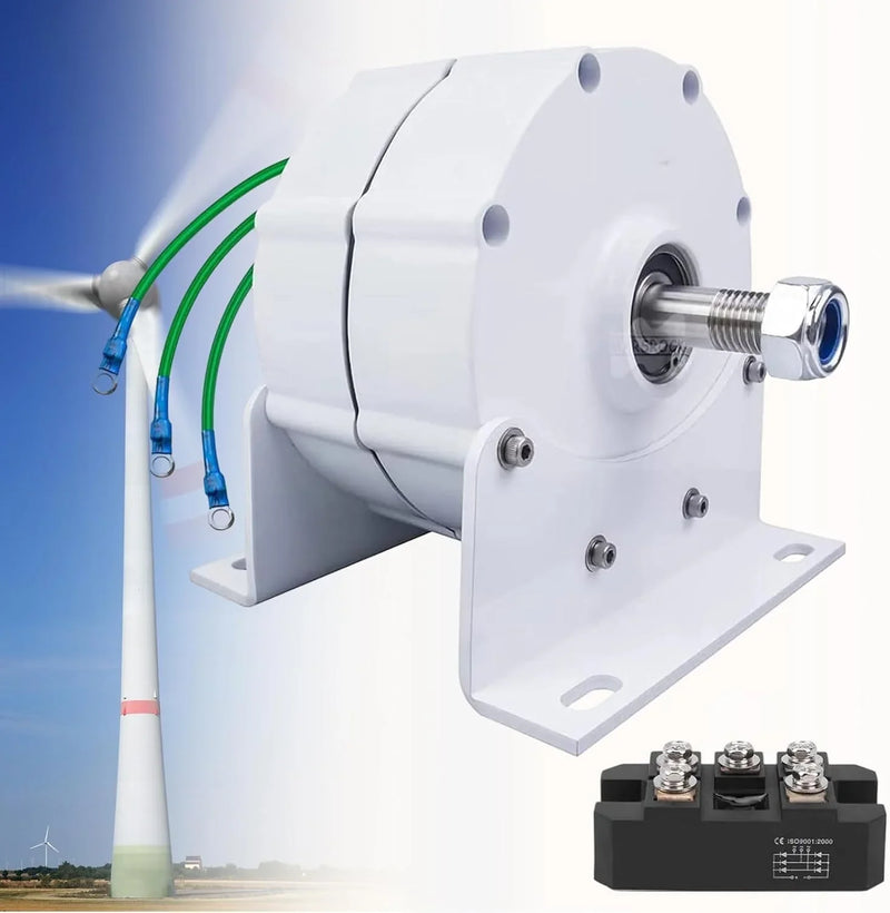 12000W Low RPM Permanent Magnet Generator 12V 24V 48V 120V 220V, Free Energy Gearless Permanent Magnet Generator Motor DIY for Wind Turbine Water Turbine,12V N3