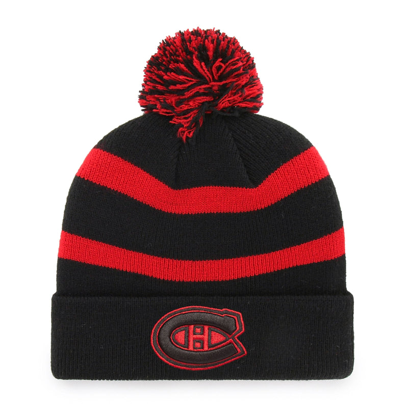 Fan Favorite NHL Montreal Canadiens Mass Breakaway Cuff Knit Pom Toque, Black, Adult M4