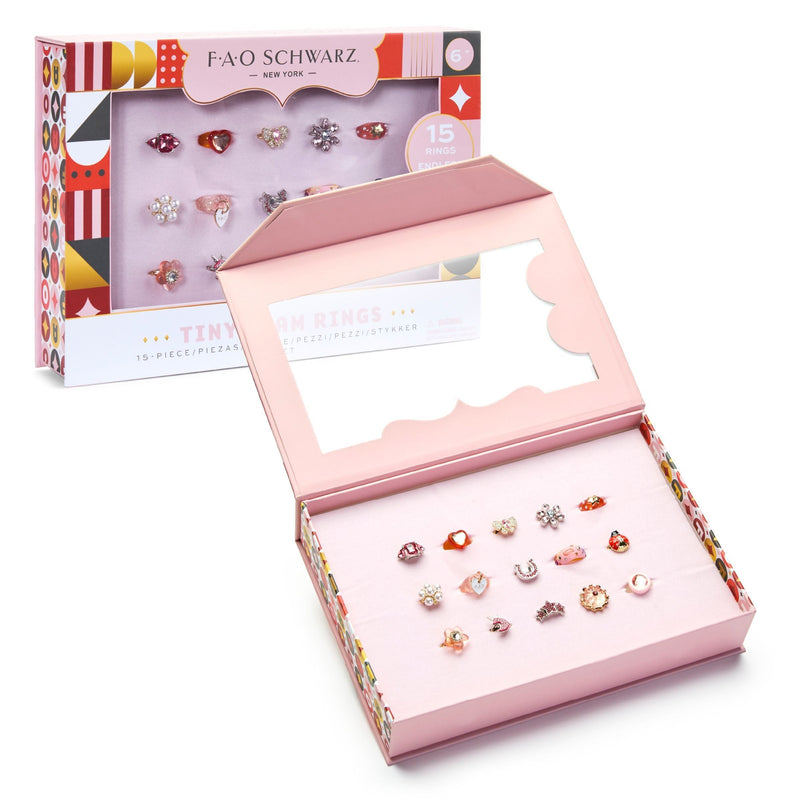 FAO Schwarz Kids Glam Rings Set, 15 Piece, Pink K7