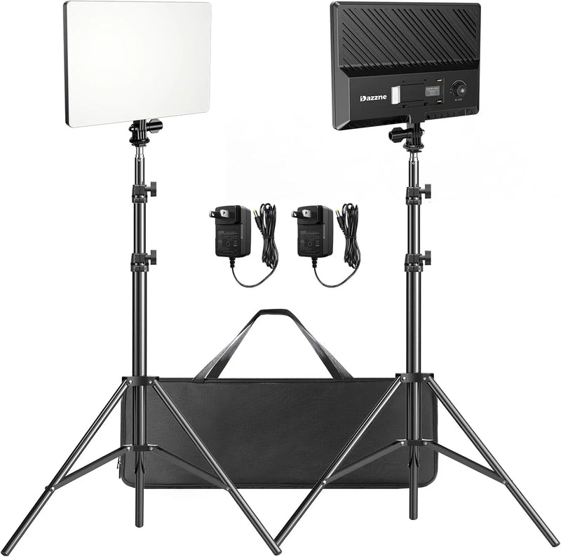 D50 LED Video Light Panel Lights 15.4", 2 Packs 45W 3000K-8000K Bi-Color Dimmable Photography Lighting, CRI 96 Videography Lighting for Video Shooting/Gaming/Live Stream/Studio/Film O2