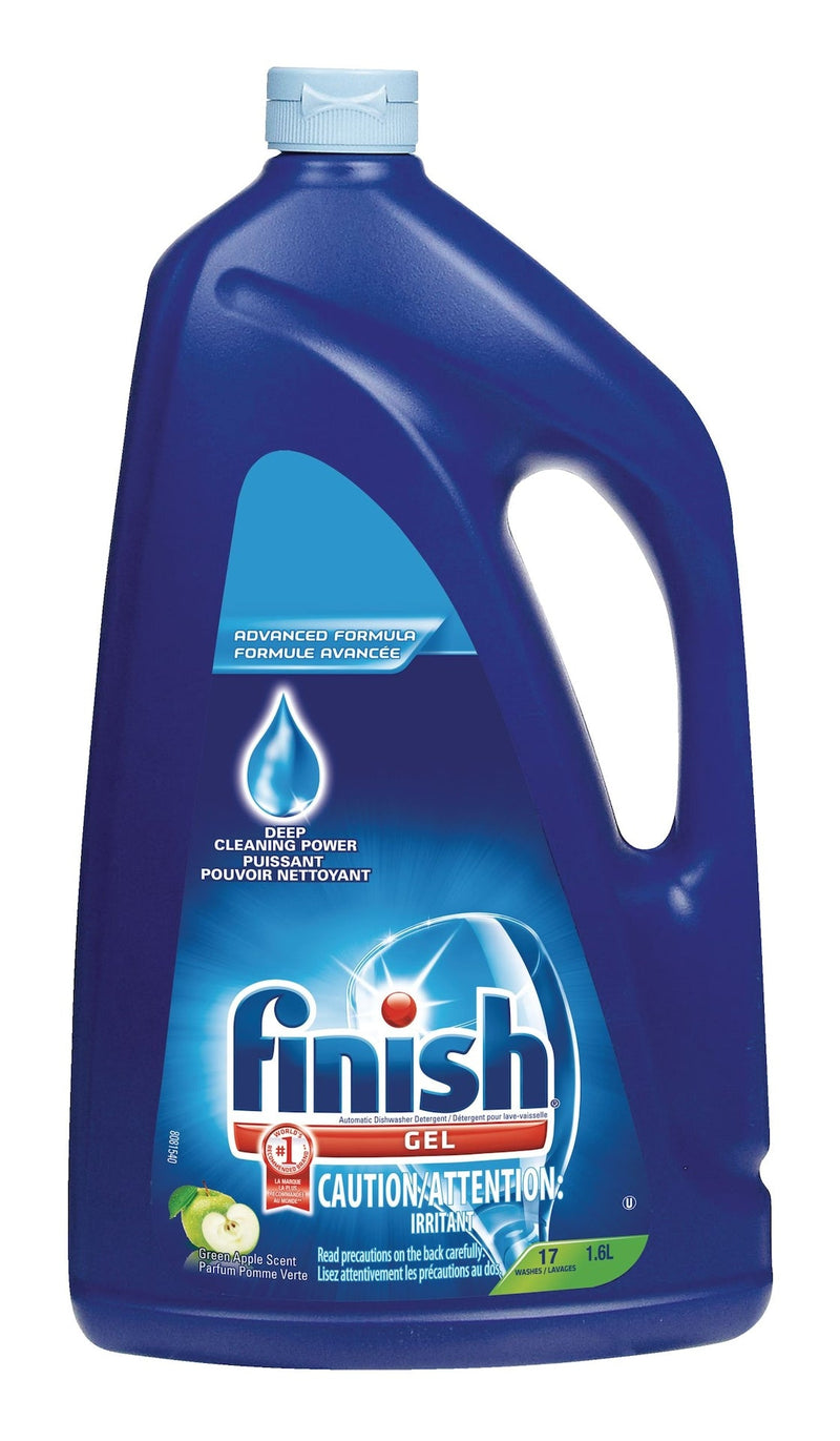 Finish Dishwasher Detergent Gel, Green Apple Scent, 1.6-L E1