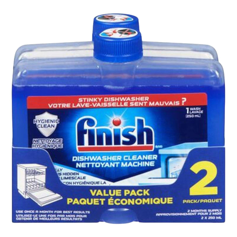 Finish Liquid Dishwasher Cleaner, Fresh Scent, 250-mL, 2-pk F8