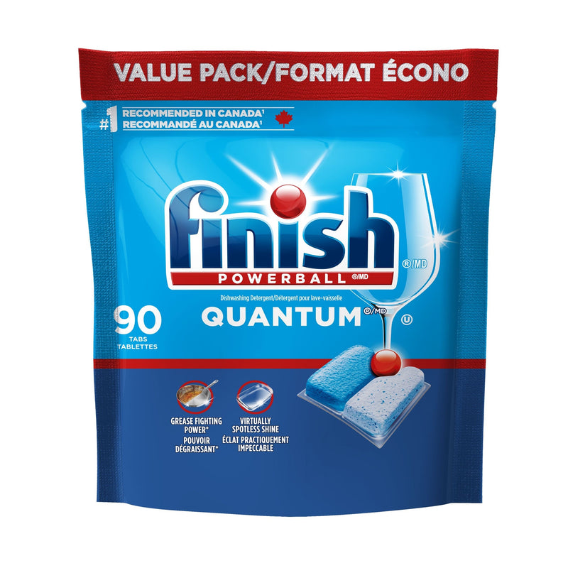 Finish Powerball Quantum Dishwasher Detergent Tabs Value Pack, Fresh Scent, 90-pk F7