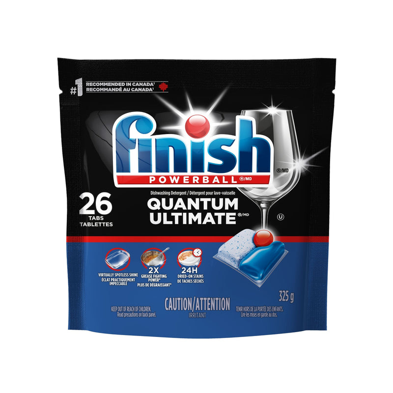 Finish Quantum Ultimate Dishwasher Detergent Tabs, Fresh Scent, 26-pk D2
