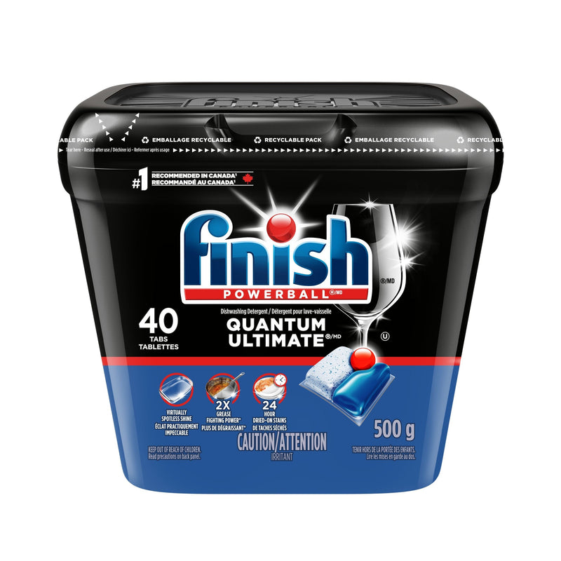 Finish Quantum Ultimate Dishwasher Detergent Tabs, Fresh Scent, 40-pk W7