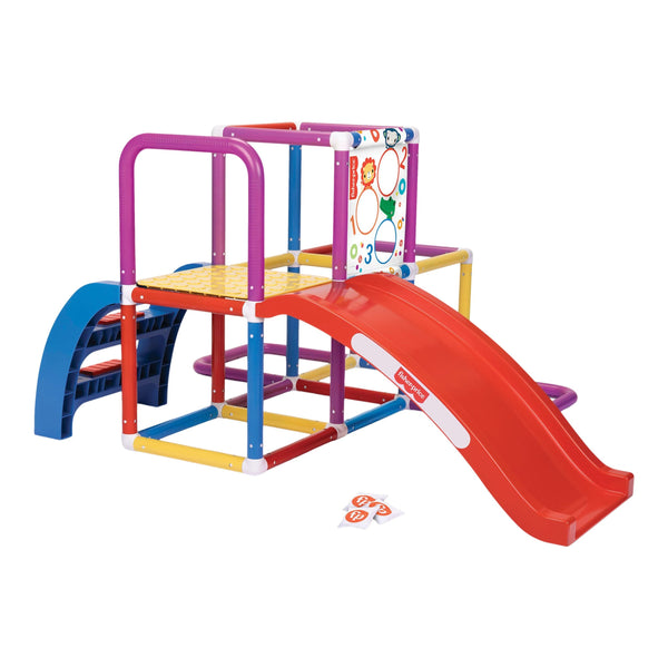 Fisher Price Jungle Kids' Outdoor Gym with Slide, Ages 2+ J2