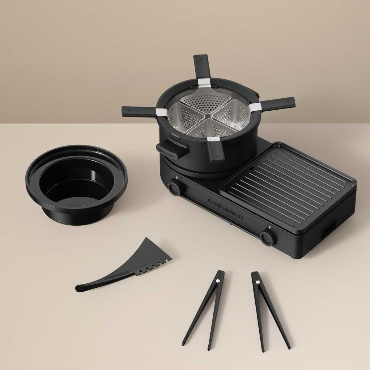 Fondussimo Fondue & Grill Set, Black
