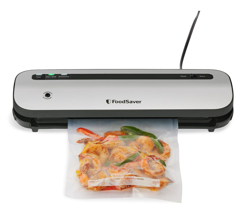 FoodSaver VS 1230 Space Saving Vacuum Sealing System Bundle with Built-in Bag Alignment Tool H4