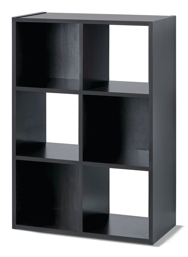 For Living 6-Cube Storage Organizer, Bookcase/Bookshelf, Dark Brown Finish L6