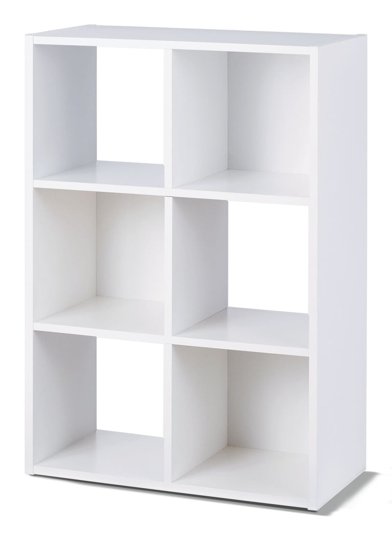 For Living 6-Cube Storage Organizer, Bookcase/Bookshelf, White U7