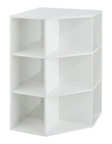 For Living 9-Cube Corner Unit Open Shelf Organizer, White