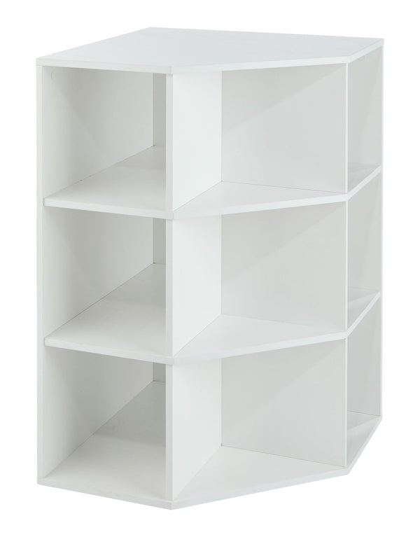 For Living 9-Cube Corner Unit Open Shelf Organizer, White J9