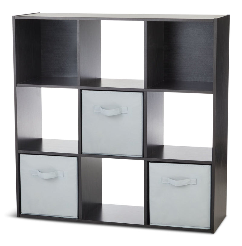 For Living 9-Cube Storage Organizer, Bookcase/Bookshelf, Black Oak Finish L8