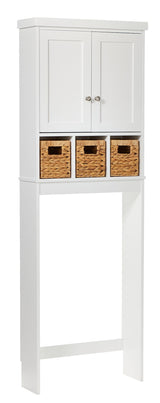 For Living Basket Bathroom Space Saver, White
