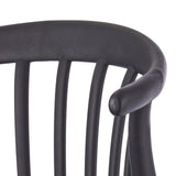 For Living Elevated Plastic Bar Stool with Footrest, Black