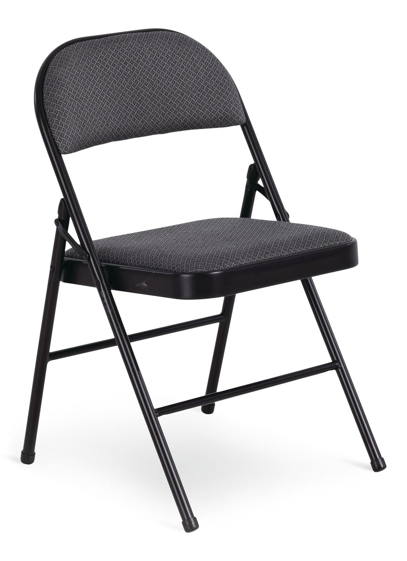 For Living Fabric Folding/Compact Chair, Grey Fabric & Black Frame F8