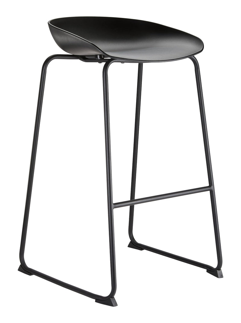 For Living Modern Elevated Counter Stool with Footrest, Black D9