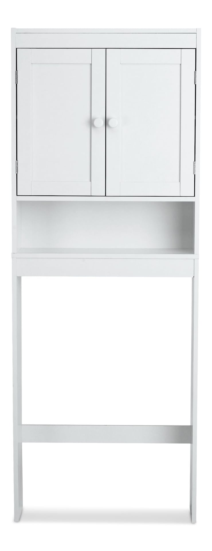 For Living Orleans 2-Door Over-The-Toilet Spacesaver Bathroom Storage Cabinet, White J3